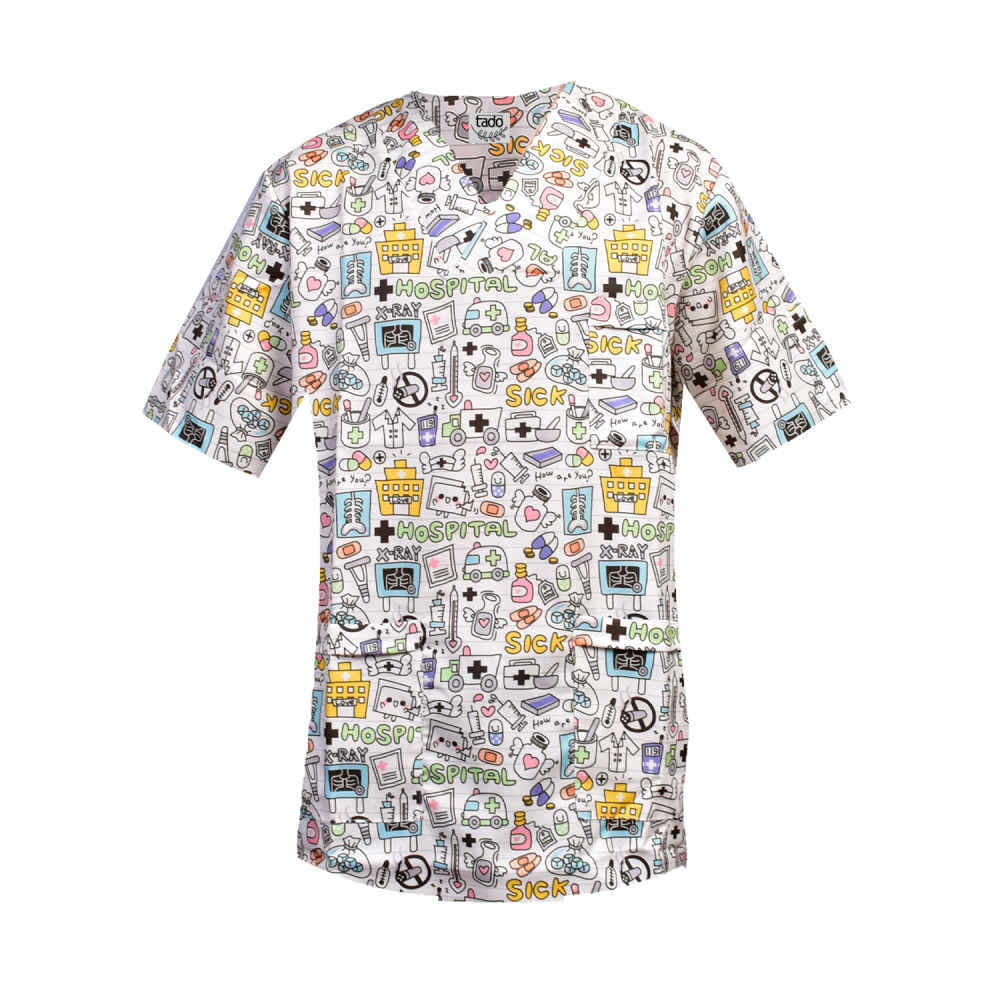 Price and Buy Men’s Hospital Medical Scrub Top & Cap Set – Professional & Durable - Image 4
