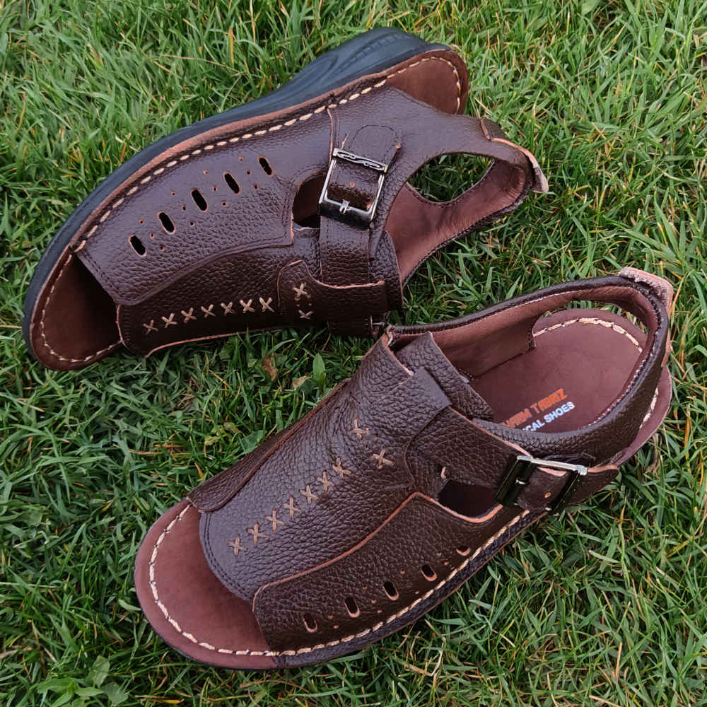 Price and Buy Men’s Natural Leather Sandals Model Ahwaz - Image 4