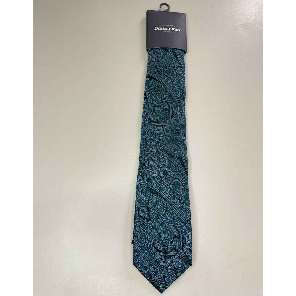 Price and Buy Men’s Necktie – Elegance Style Silk Paisley in Blue - Image 3