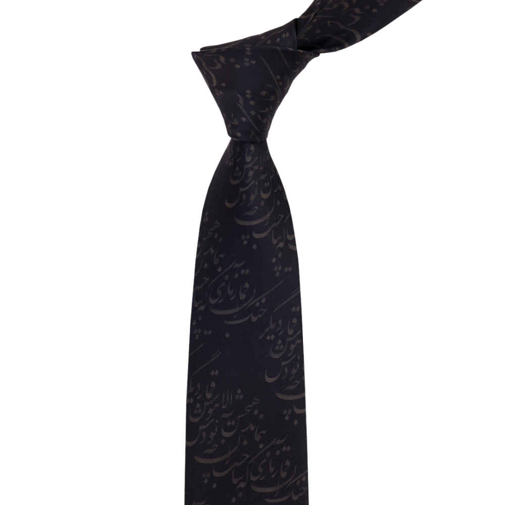 Price and Buy Men’s Necktie – Persian Inspired Artistic Calligraphy Nastaliq - Image 3