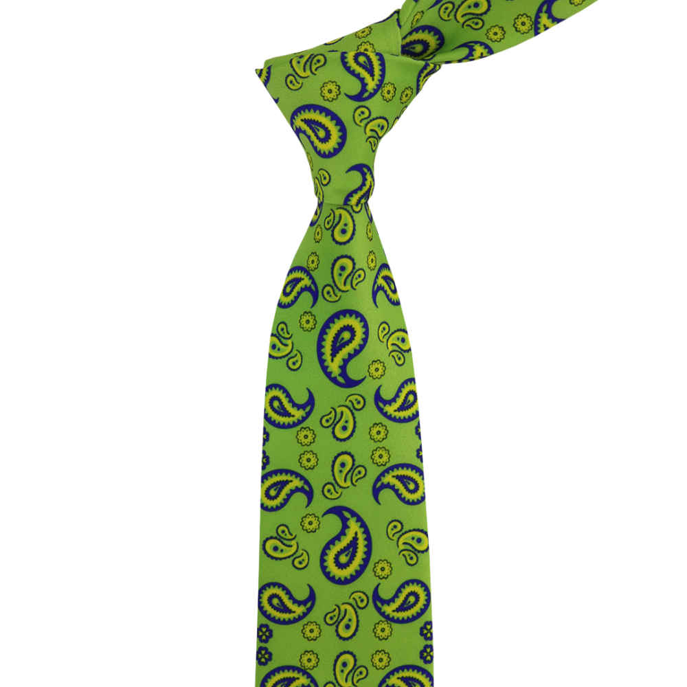 Price and Buy Men’s Necktie – Persian Inspired Artistic Elegance Paisley in Green - Image 3