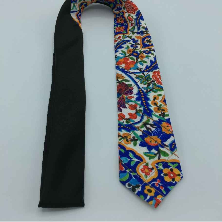 Price and Buy Men’s Necktie – Persian Inspired Floral Pattern - Image 3