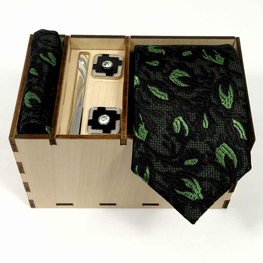 Price and Buy Men’s Tie, Handkerchief & Cufflinks Neckwear Set – Luxurious Alma - Image 3
