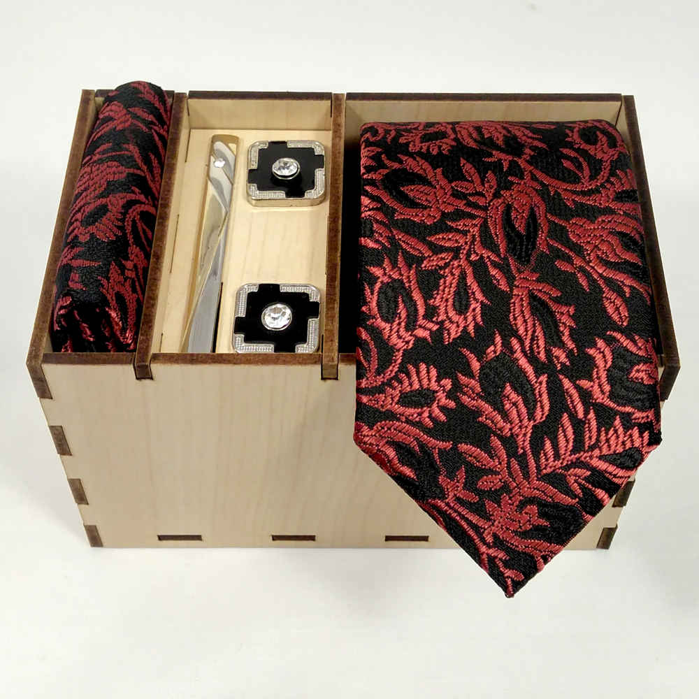 Price and Buy Men’s Tie, Handkerchief & Cufflinks Neckwear Set – Luxurious Alma - Image 5