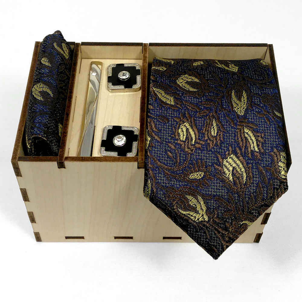 Price and Buy Men’s Tie, Handkerchief & Cufflinks Neckwear Set – Luxurious Alma - Image 6
