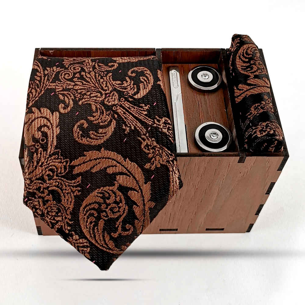 Price and Buy Men’s Tie, Handkerchief & Cufflinks Neckwear Set – Luxurious Dora