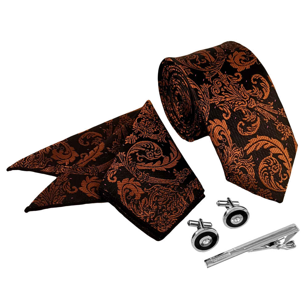 Price and Buy Men’s Tie, Handkerchief & Cufflinks Neckwear Set – Luxurious Dora - Image 3