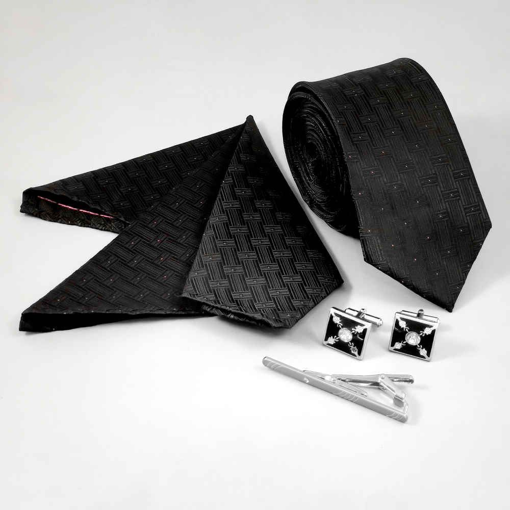 Price and Buy Men’s Tie, Handkerchief & Cufflinks Neckwear Set – Luxurious Farnia - Image 4