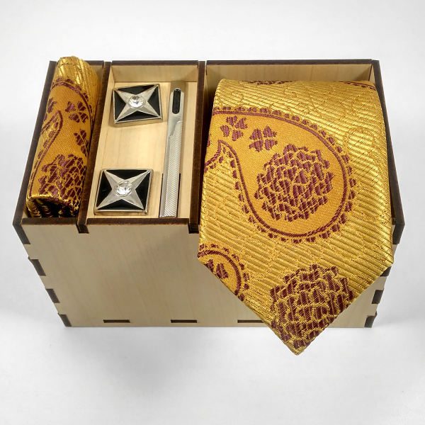 Price and Buy Men’s Tie, Handkerchief & Cufflinks Neckwear Set – Luxurious Golden_68f71ad20cd1f.jpeg Price and Buy Men’s Tie, Handkerchief & Cufflinks Neckwear Set – Luxurious Golden