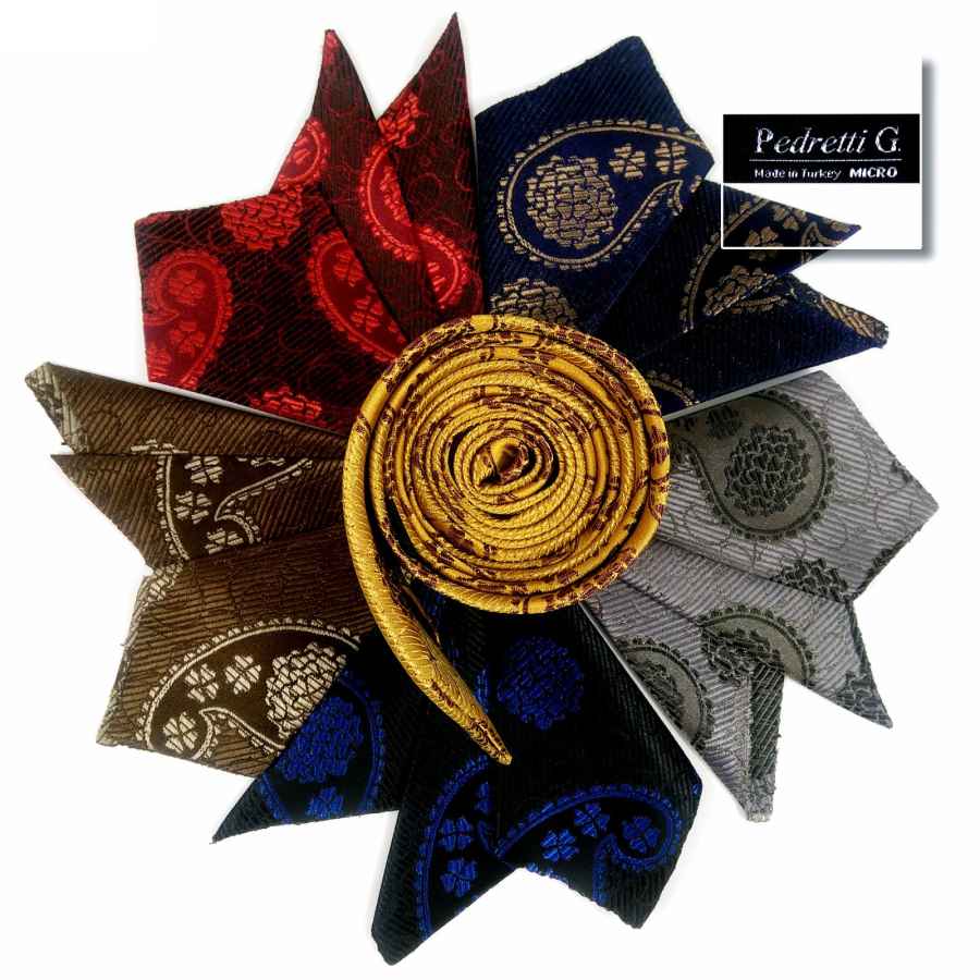 Price and Buy Men’s Tie, Handkerchief & Cufflinks Neckwear Set – Luxurious Golden - Image 3