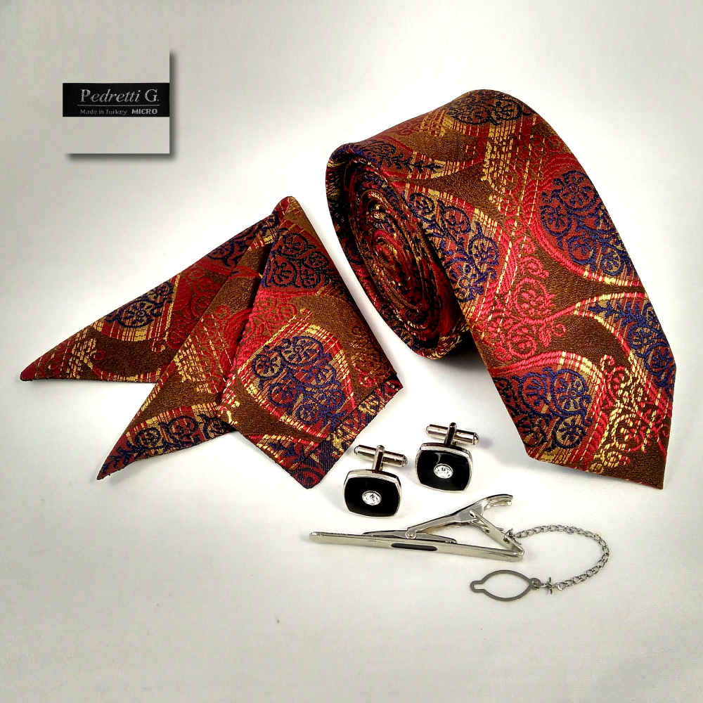 Price and Buy Men’s Tie, Handkerchief & Cufflinks Neckwear Set – Luxurious Luka - Image 3