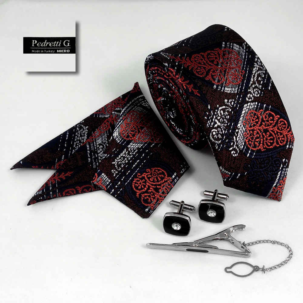 Price and Buy Men’s Tie, Handkerchief & Cufflinks Neckwear Set – Luxurious Luka - Image 4