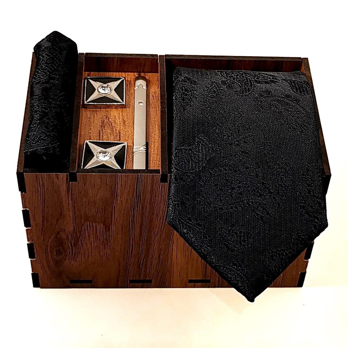 Price and Buy Men’s Tie, Handkerchief & Cufflinks Neckwear Set – Luxurious Paisley - Image 4