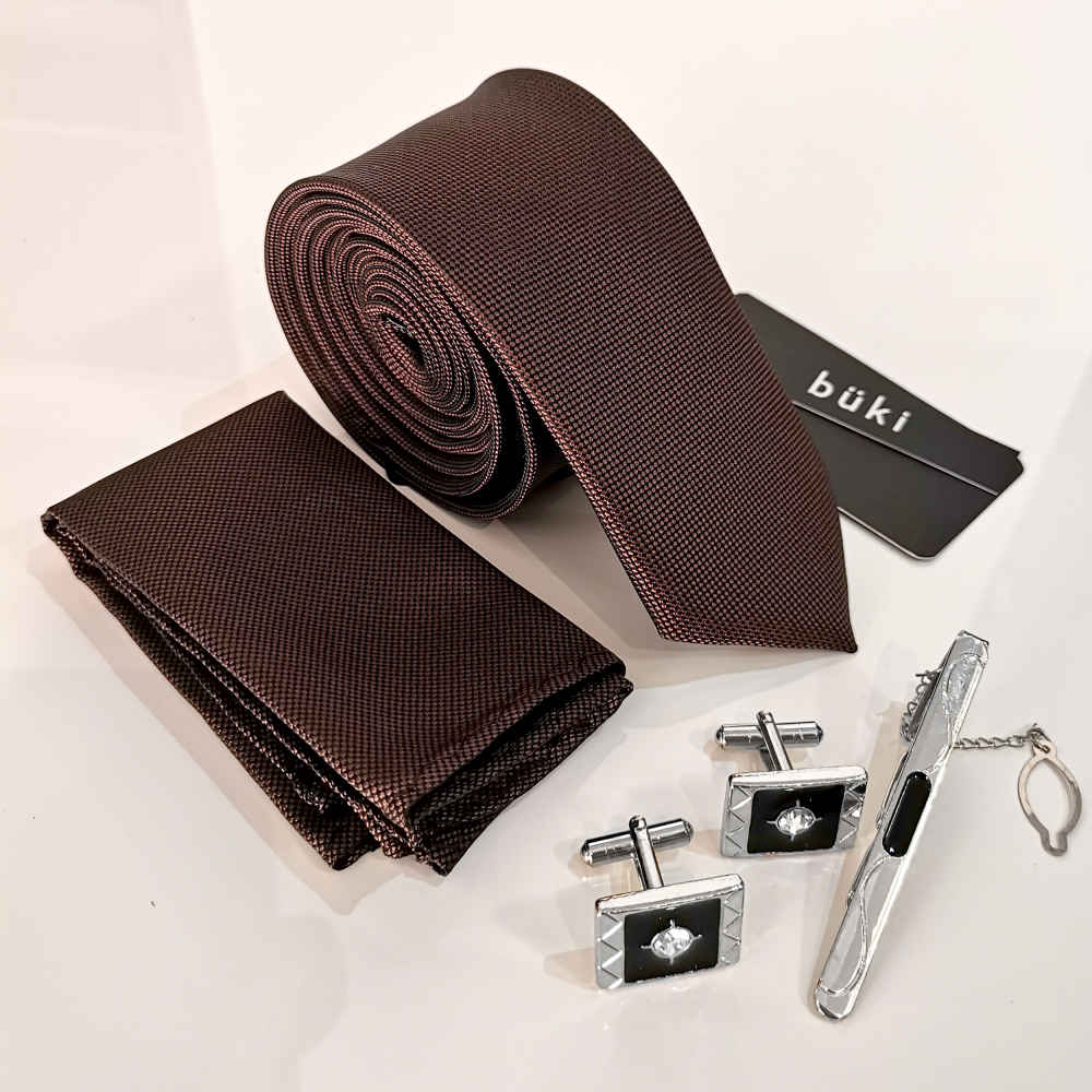 Price and Buy Men’s Tie, Handkerchief & Cufflinks Neckwear Set – Luxurious Rana - Image 3