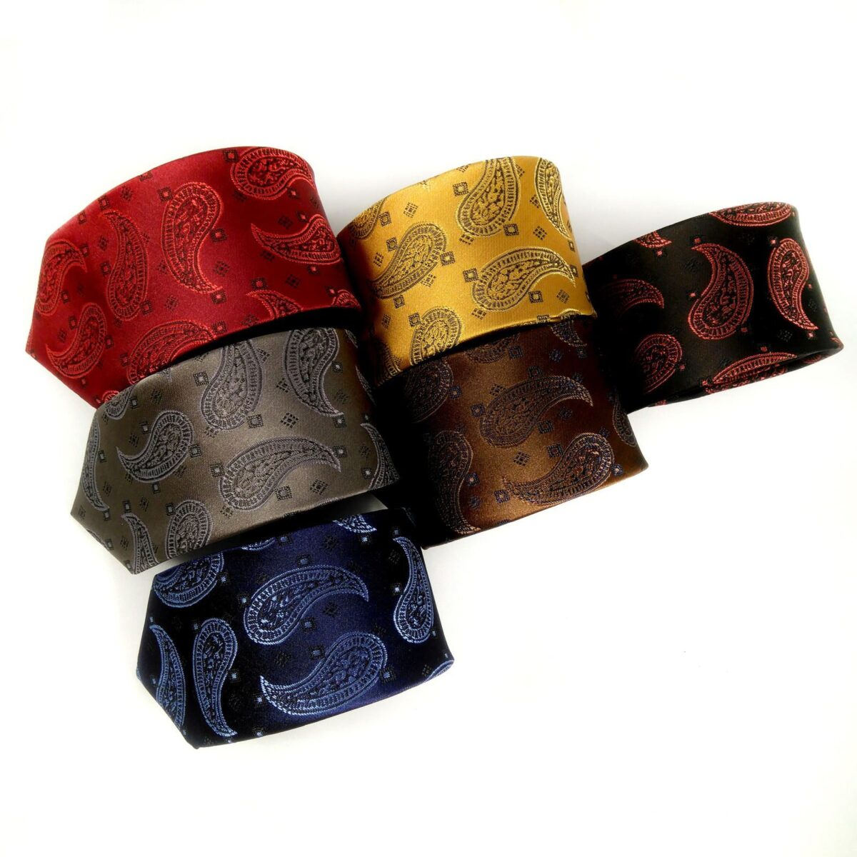 Price and Buy Men’s Tie, Handkerchief & Cufflinks Neckwear Set – Luxurious Red - Image 3