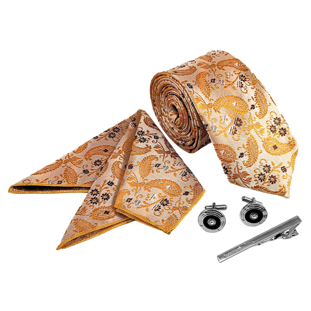 Price and Buy Men’s Tie, Handkerchief & Cufflinks Neckwear Set – Luxurious Saman - Image 3