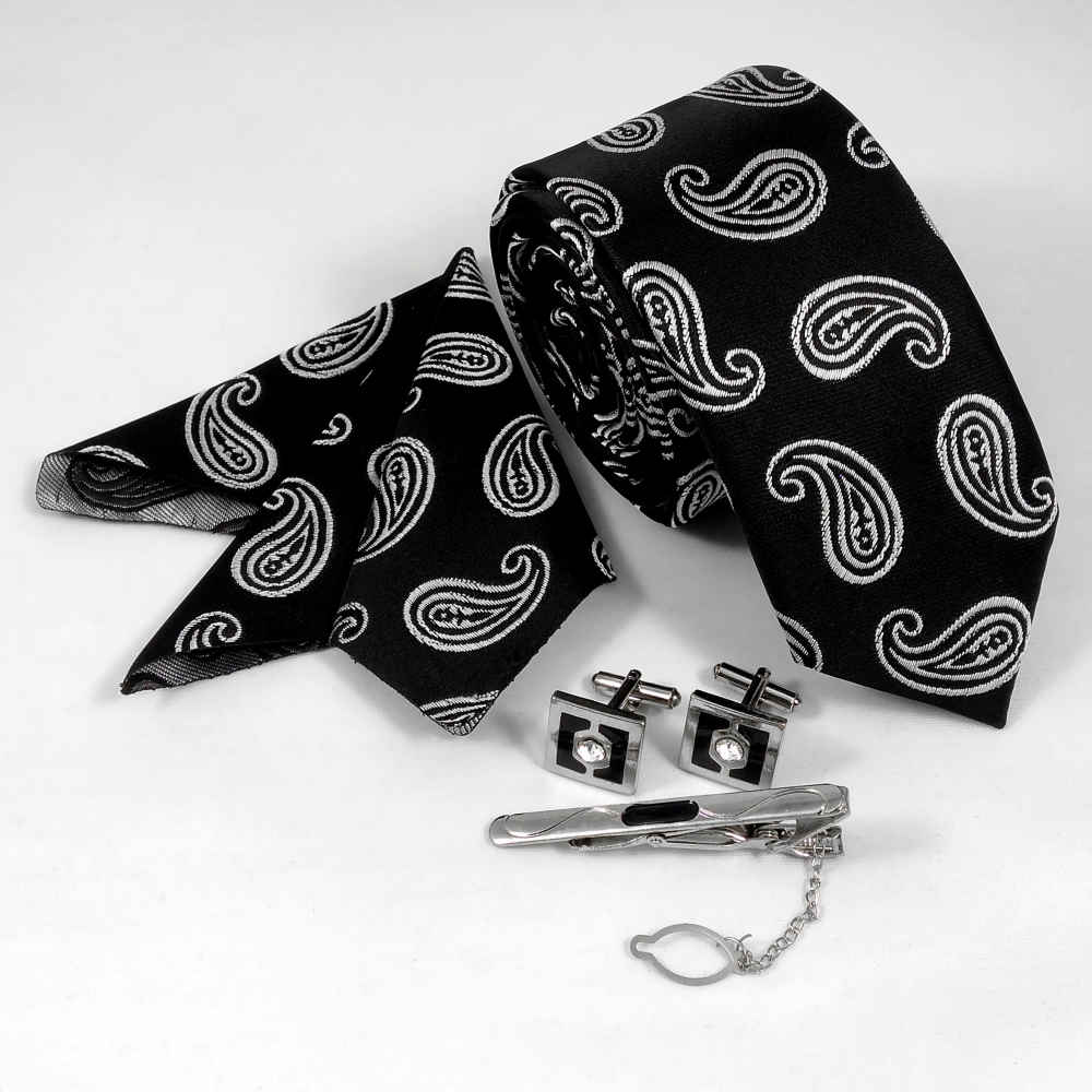 Price and Buy Men’s Tie, Handkerchief & Cufflinks Neckwear Set – Luxurious Sonati - Image 3