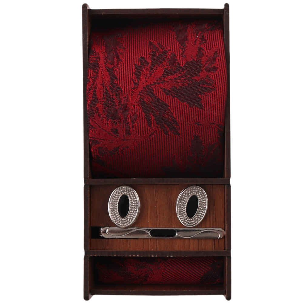 Price and Buy Men’s Tie, Handkerchief & Cufflinks Neckwear Set – Luxurious Sorkh