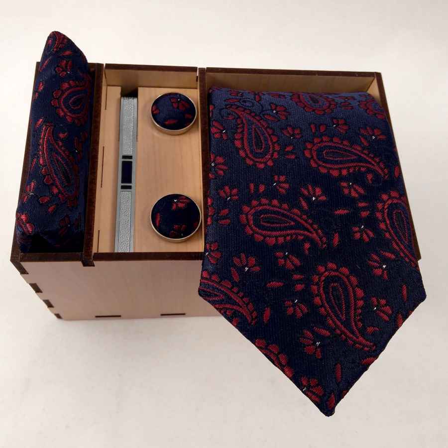 Price and Buy Men’s Tie, Handkerchief & Cufflinks Neckwear Set – Luxurious Special - Image 3