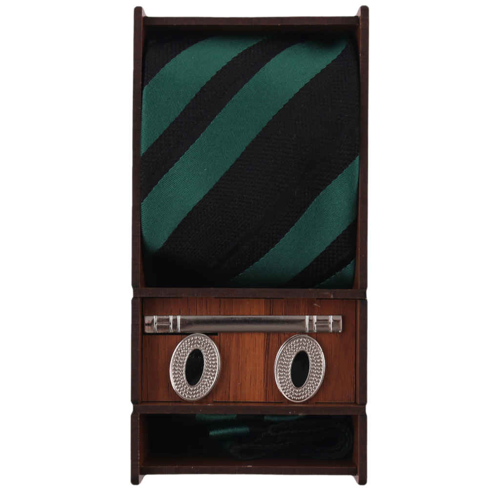 Price and Buy Men’s Tie, Handkerchief & Cufflinks Neckwear Set – Luxurious Striped