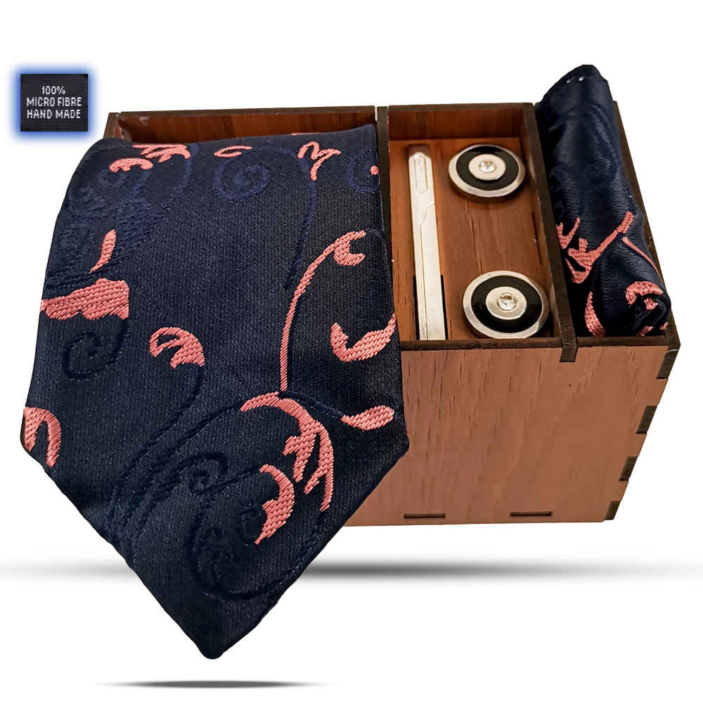 Price and Buy Men’s Tie, Handkerchief & Cufflinks Neckwear Set – Luxurious Yavar - Image 3