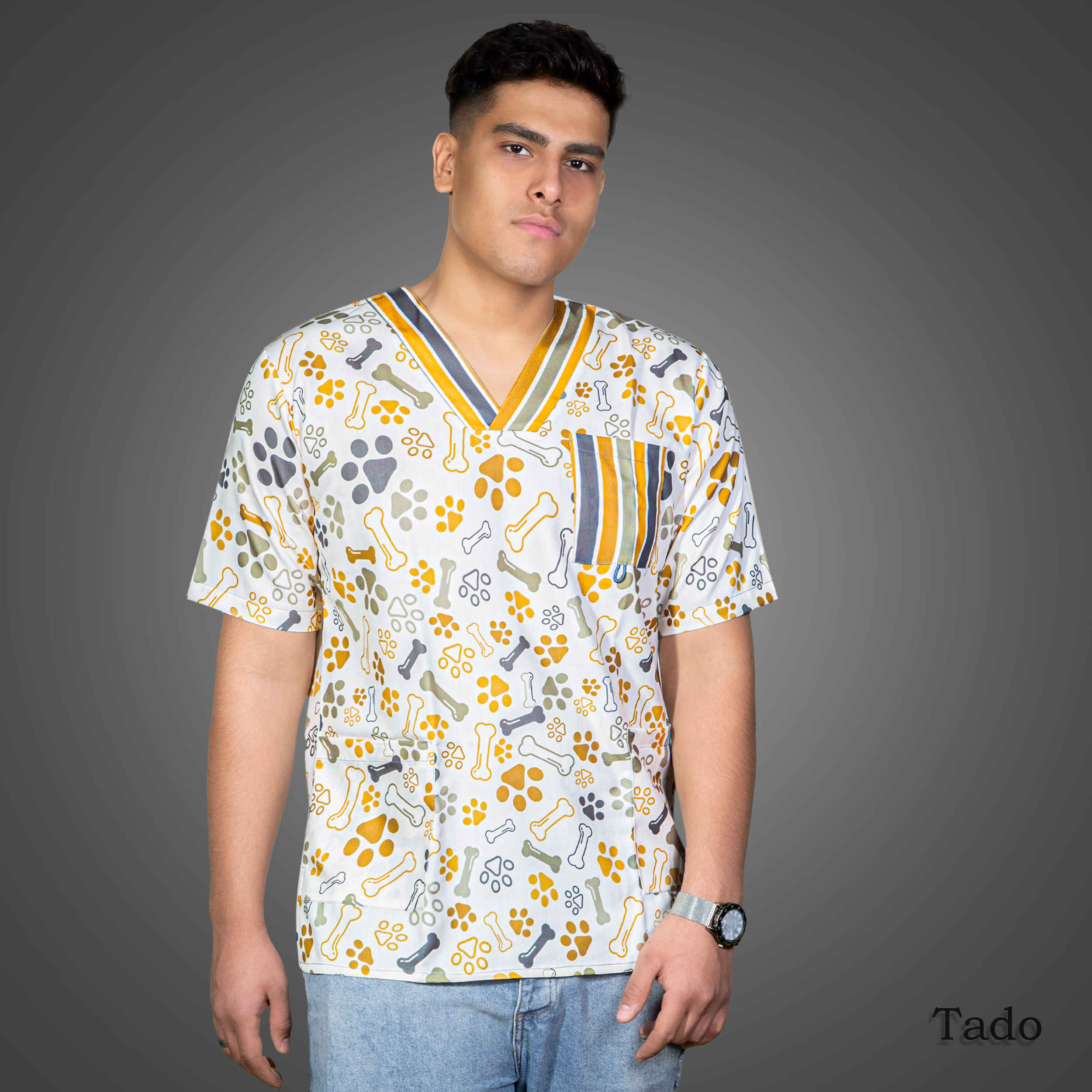 Price and Buy Men’s Veterinary Scrub Top – Durable & Functional - Image 3