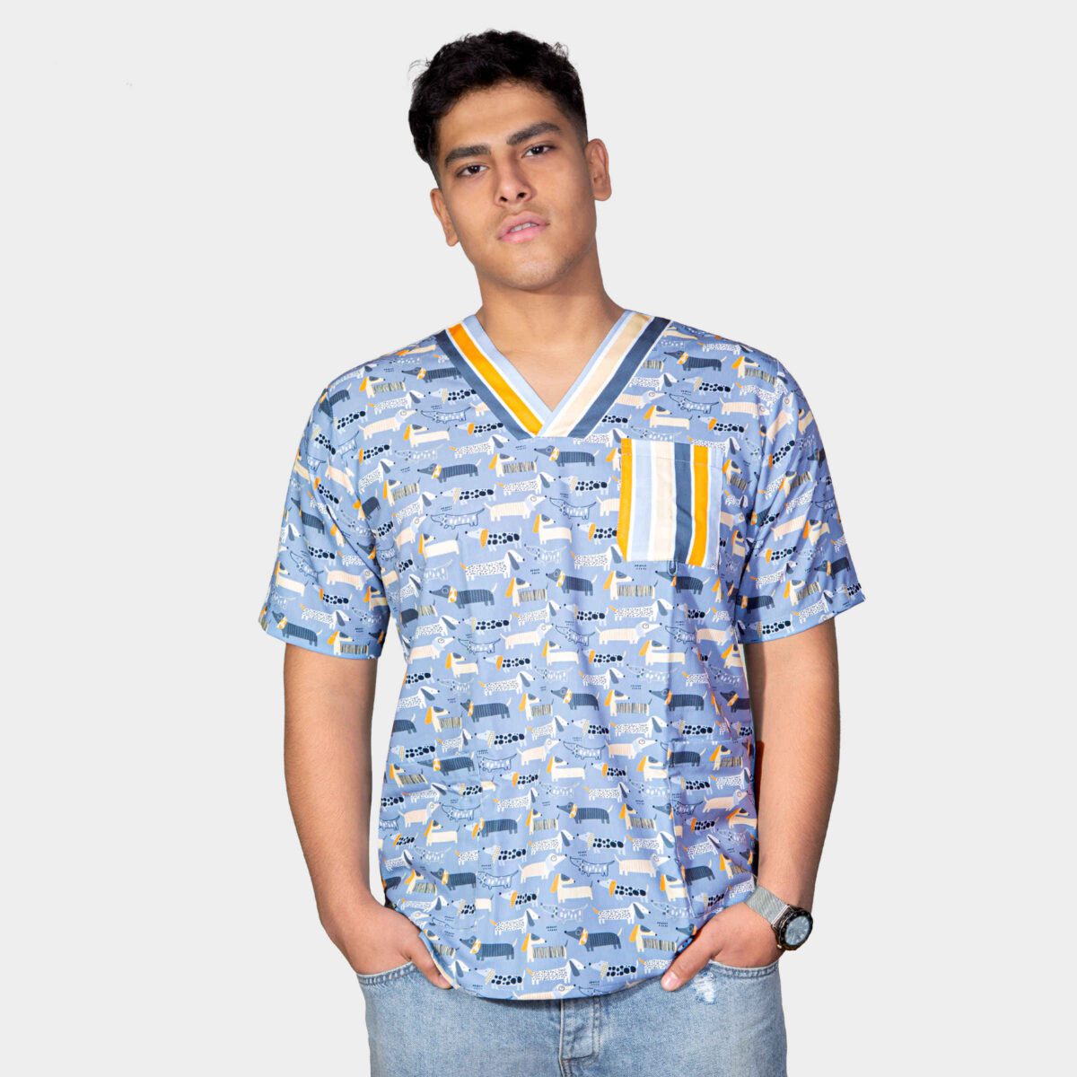 Price and Buy Men’s Veterinary Scrub Top for Clinic & Hospital – Reliable & Professional - Image 3