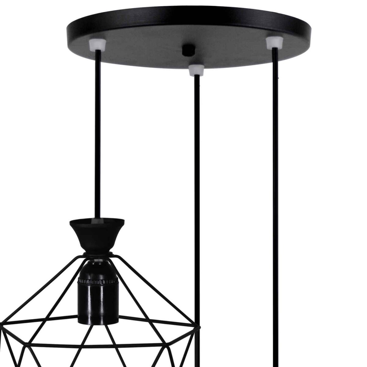 Price and Buy Metal Cluster Pendant Light with Metal Cage Shade Model Geometric - Image 4