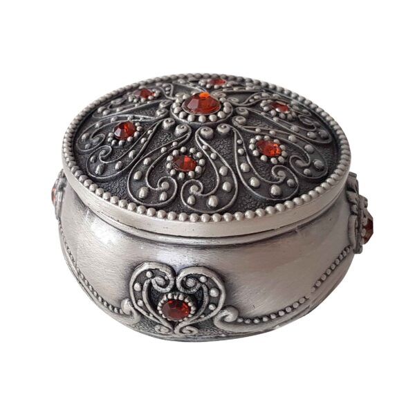 Price and Buy Metal Jewelry Box Vintage Design With Red Gem_68fe601255d7d.jpeg Price and Buy Metal Jewelry Box Vintage Design With Red Gem