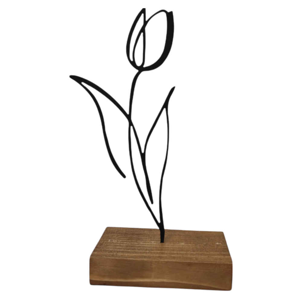 Price and Buy Metal Minimalist Figurine Artwork Sculpture Tulip Flower