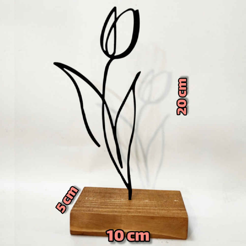 Price and Buy Metal Minimalist Figurine Artwork Sculpture Tulip Flower - Image 4