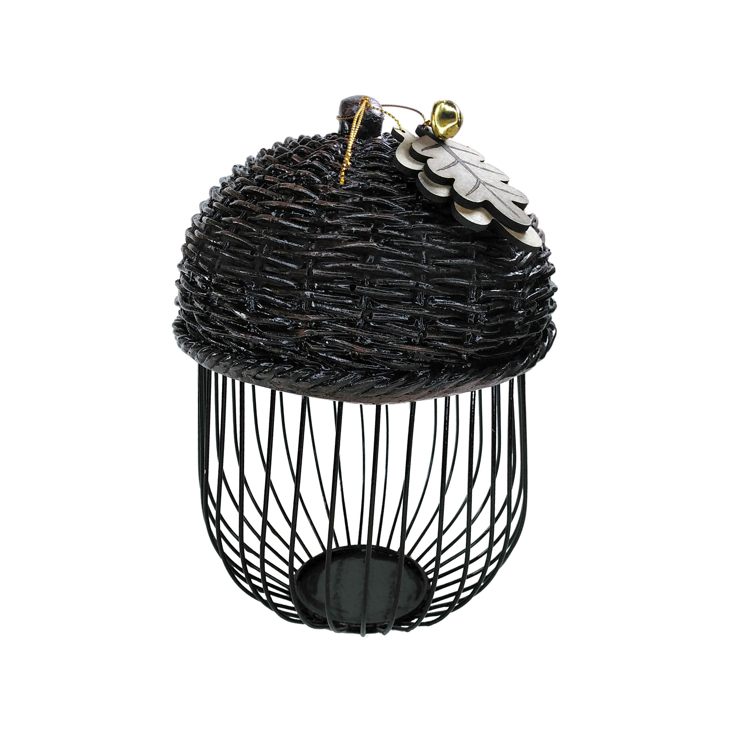 Price and Buy Metal Wire Fruit Basket Oak Shaped With Resin Door