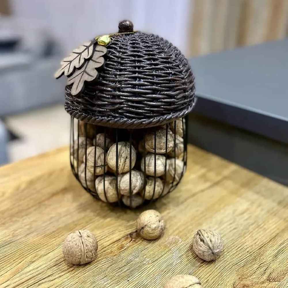 Price and Buy Metal Wire Fruit Basket Oak Shaped With Resin Door - Image 4