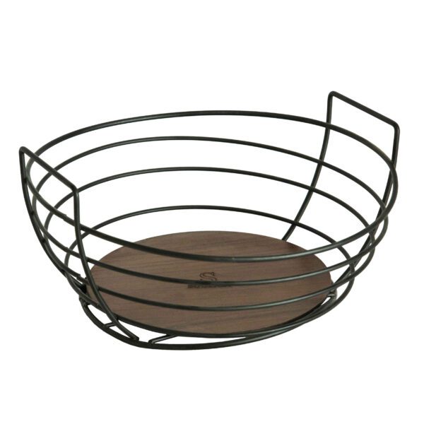 Price and Buy Metal Wire Fruit Basket Oval Shaped With Wooden Base_68fe621c4b4dd.jpeg Price and Buy Metal Wire Fruit Basket Oval Shaped With Wooden Base