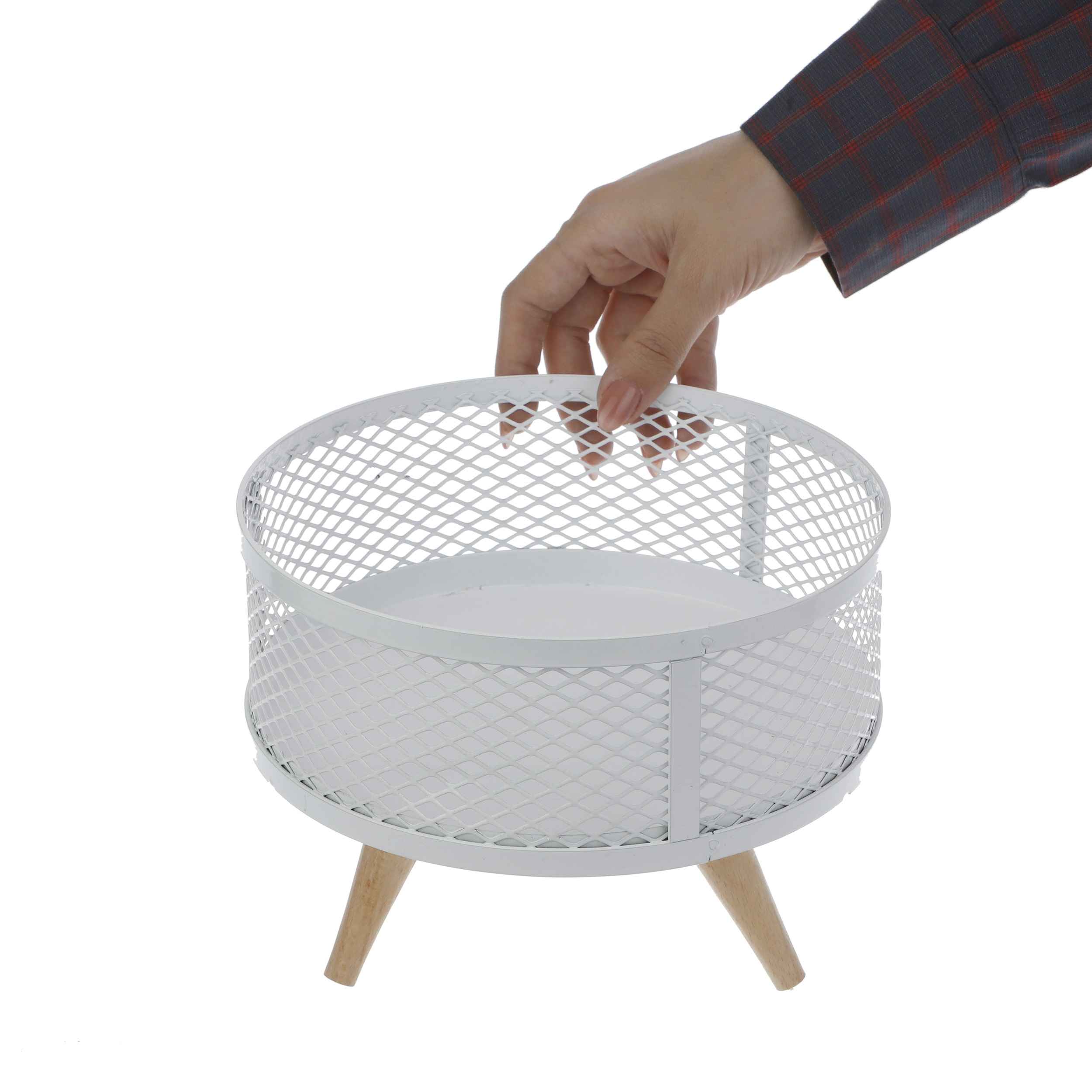 Price and Buy Metal Wire Fruit Basket With Wooden Base Model Diana - Image 6