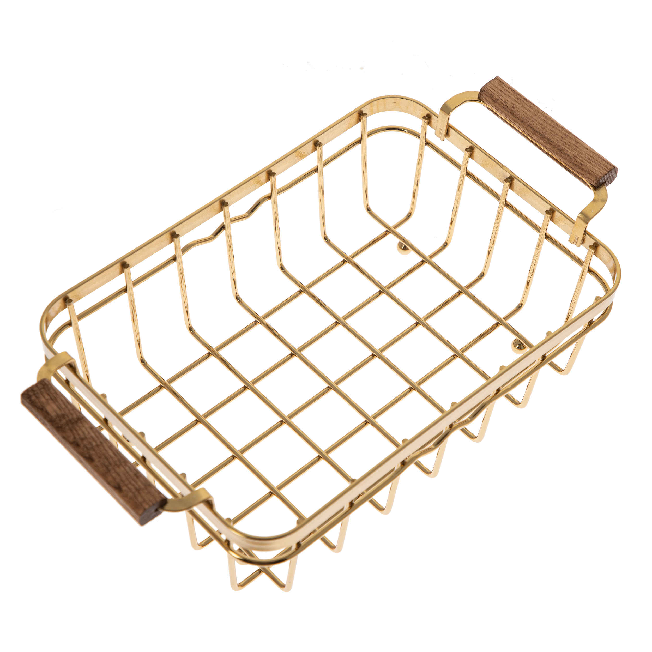 Price and Buy Metal Wire Fruit Basket With Wooden Base Model Lux - Image 3
