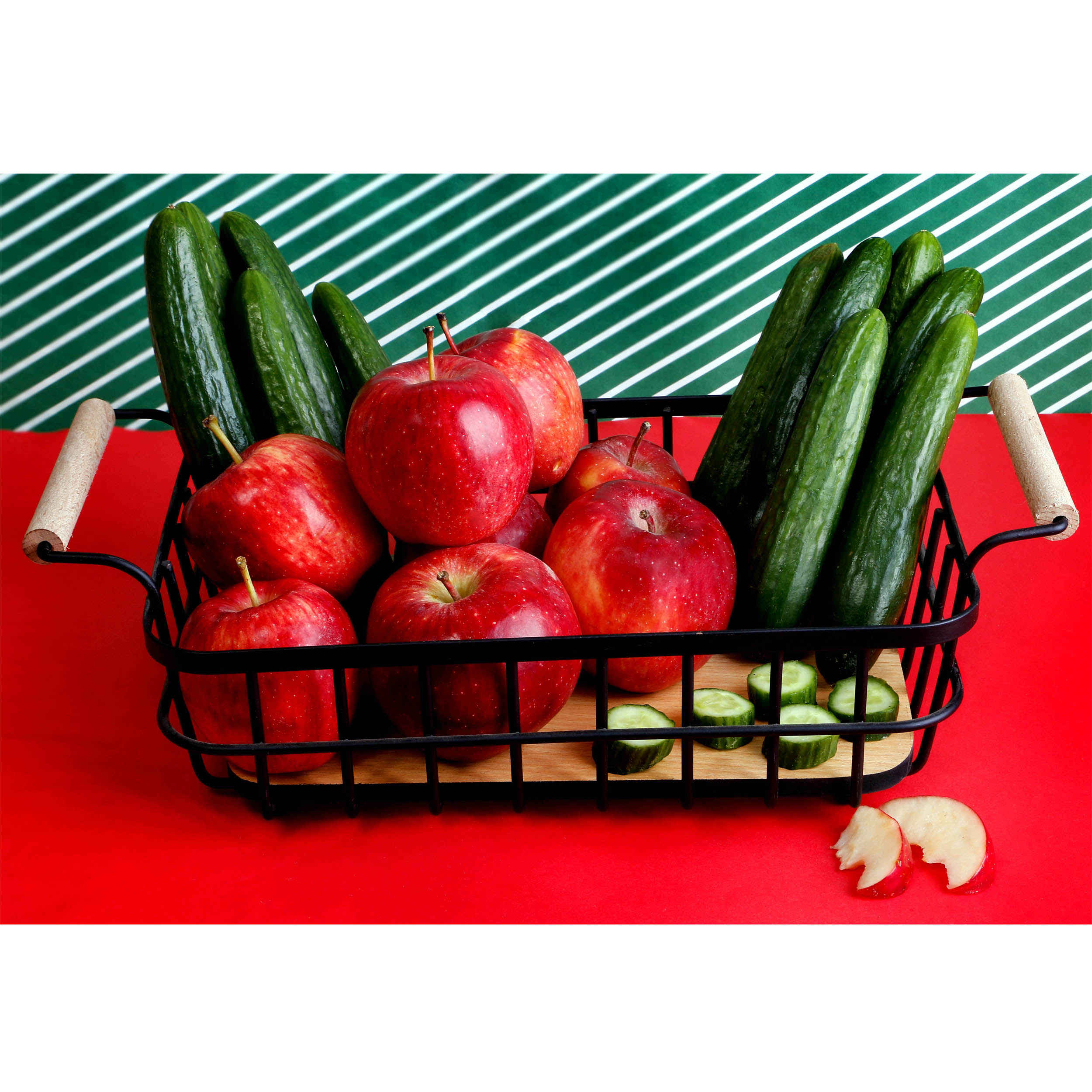 Price and Buy Metal Wire Fruit Basket With Wooden Handle & Base - Image 5