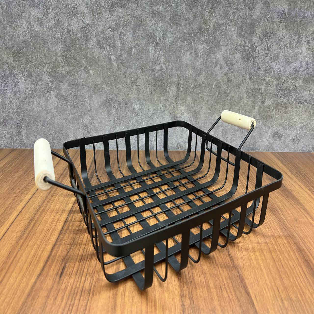 Price and Buy Metal Wire Fruit Basket With Wooden Handle - Image 3