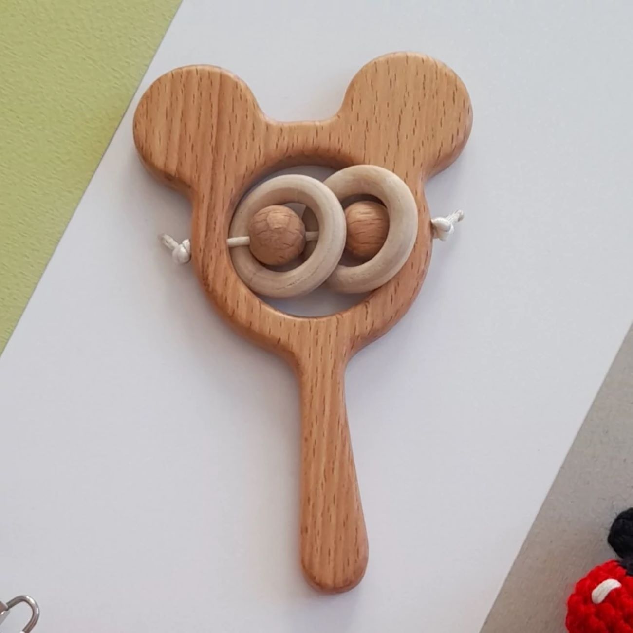 Price and Buy Mickey Mouse Baby Rattle – Wooden Teether Toy for Newborns & Toddlers_6902d0d25ef68.jpeg Price and Buy Mickey Mouse Baby Rattle – Wooden Teether Toy for Newborns & Toddlers - Image 1
