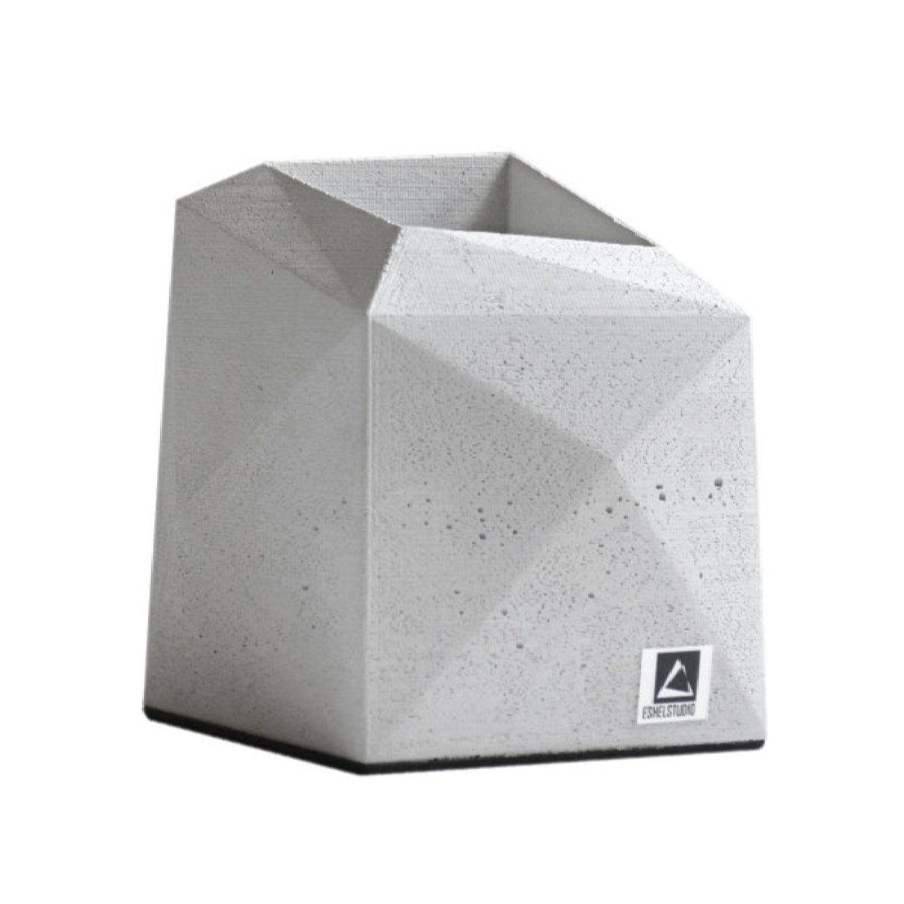 Price and Buy Mini Concrete Vase Handcrafted Geometric Design Gray