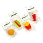 Price and Buy Mini Fast Food Erasers – Cute Burger, Pizza, Soda & Fries Set (x4) - Image 4