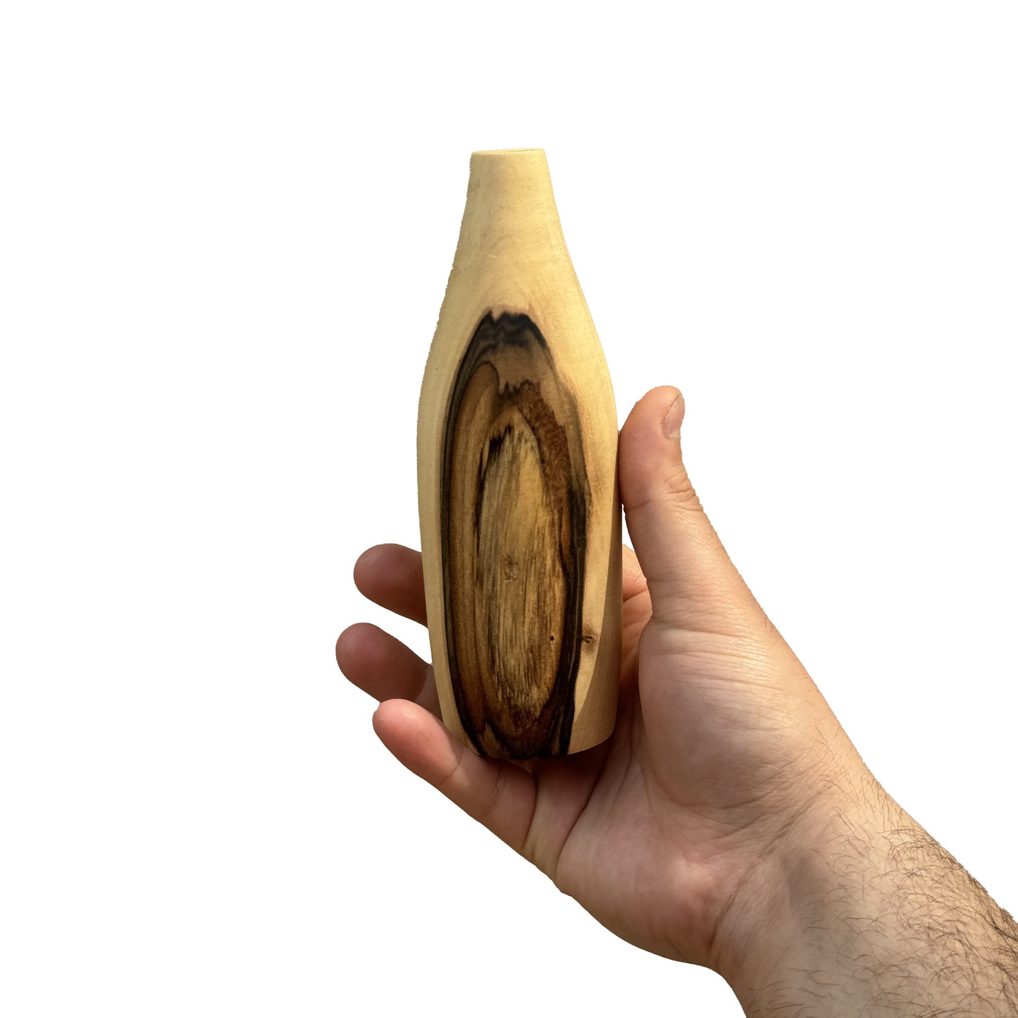 Price and Buy Mini Flower Vase Made from Natural Solid Walnut Wood Decorative in Cream – Set of 5 - Image 6