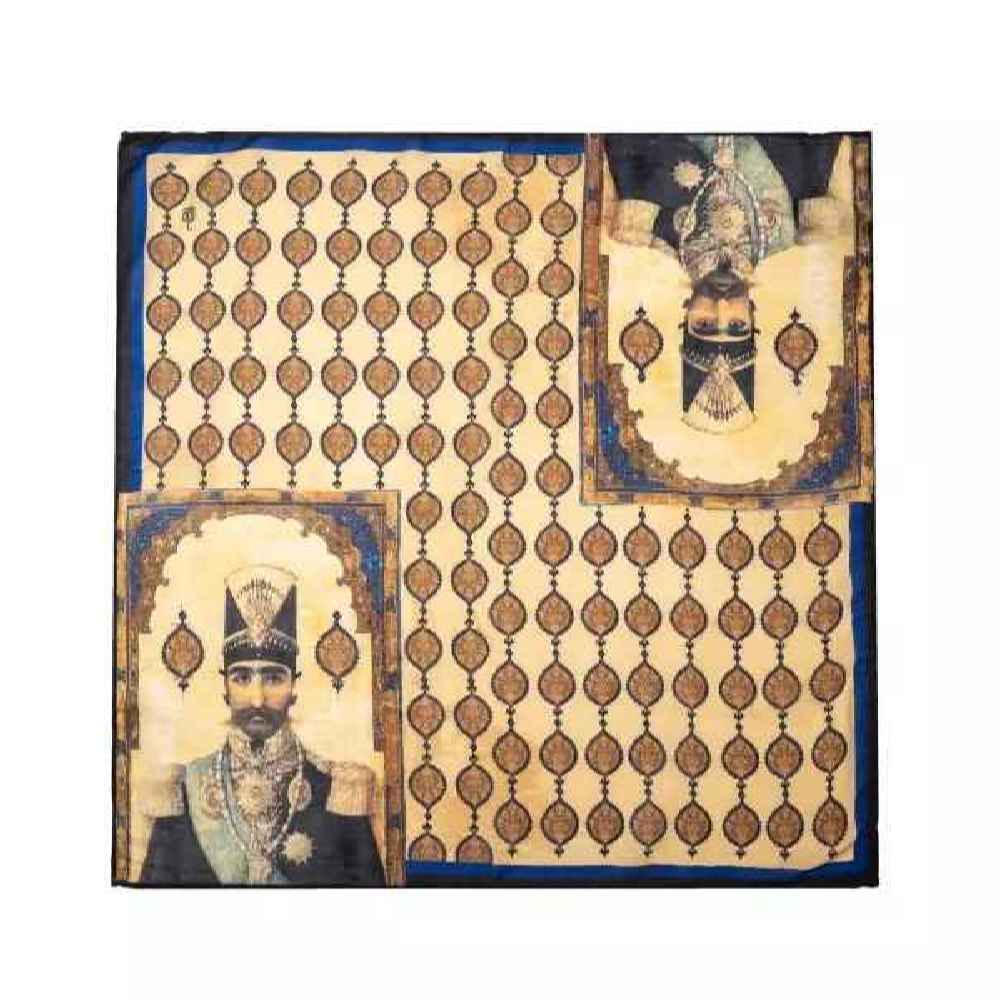 Price and Buy Mini Head Scarf for Women – Artistic Naser al-Din Shah Qajar Print - Image 4