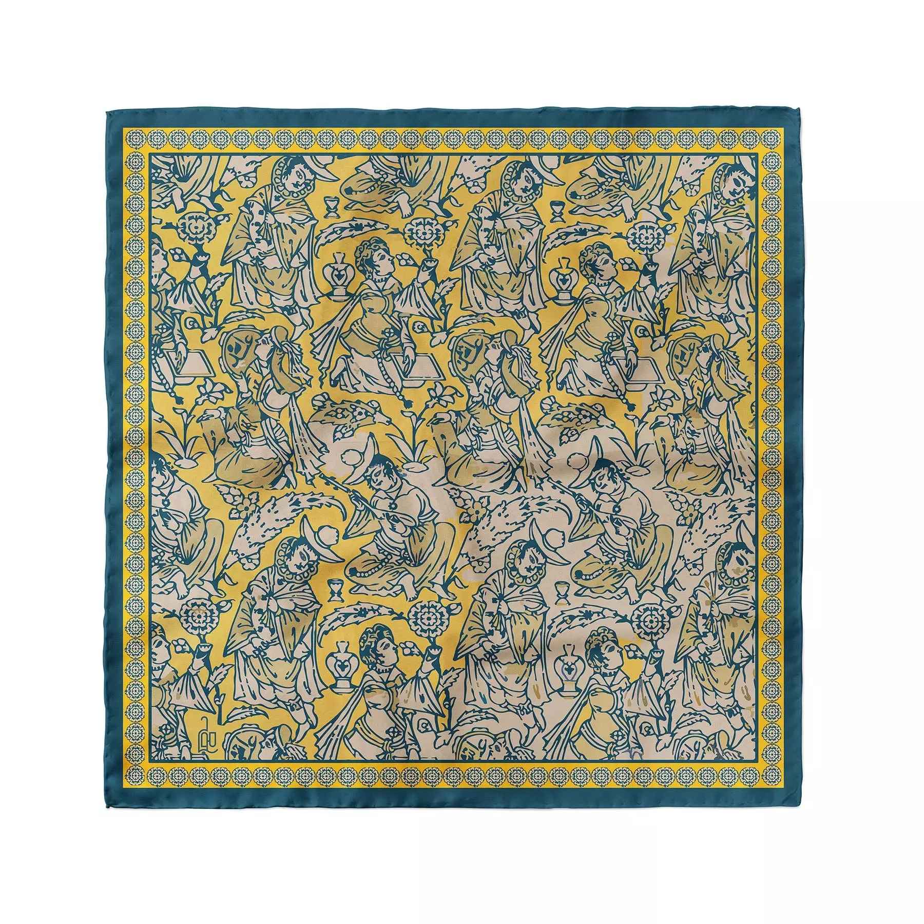 Price and Buy Mini Head Scarf for Women – Artistic Pictorial Print Ideal for Summer & Spring