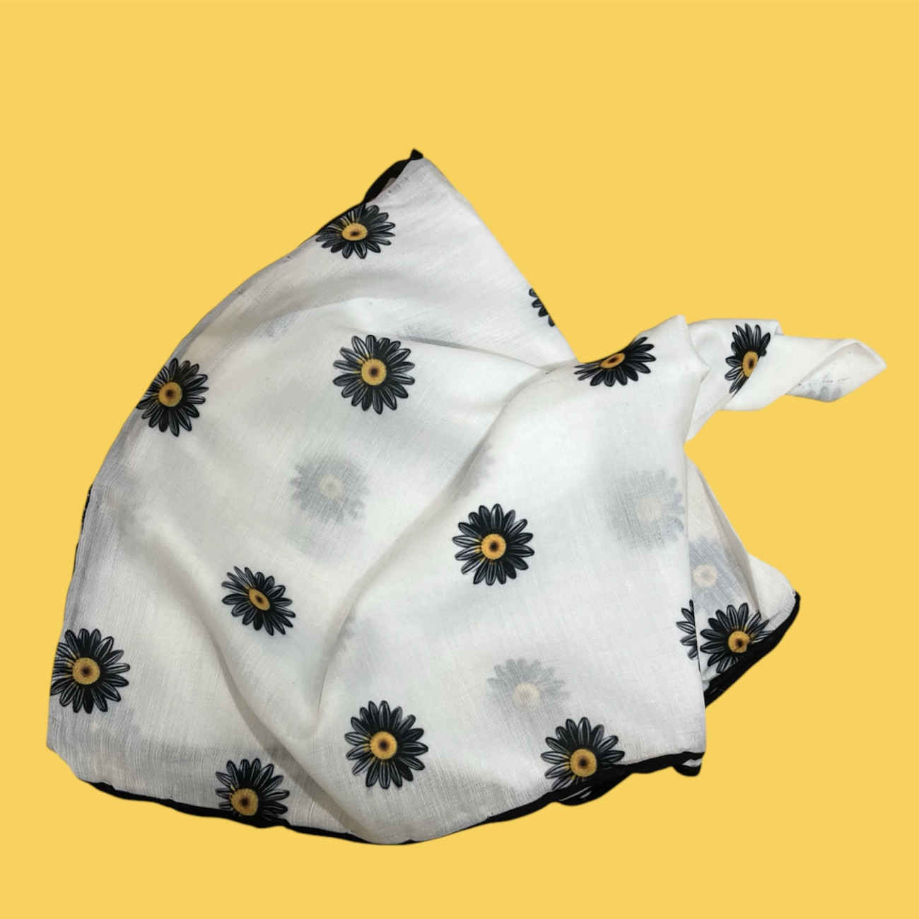 Price and Buy Mini Headscarf with Beautiful Chamomile Print – Elegant & Fresh_690335050a4d2.jpeg Price and Buy Mini Headscarf with Beautiful Chamomile Print – Elegant & Fresh - Image 1