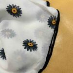 Price and Buy Mini Headscarf with Beautiful Chamomile Print – Elegant & Fresh - Image 6