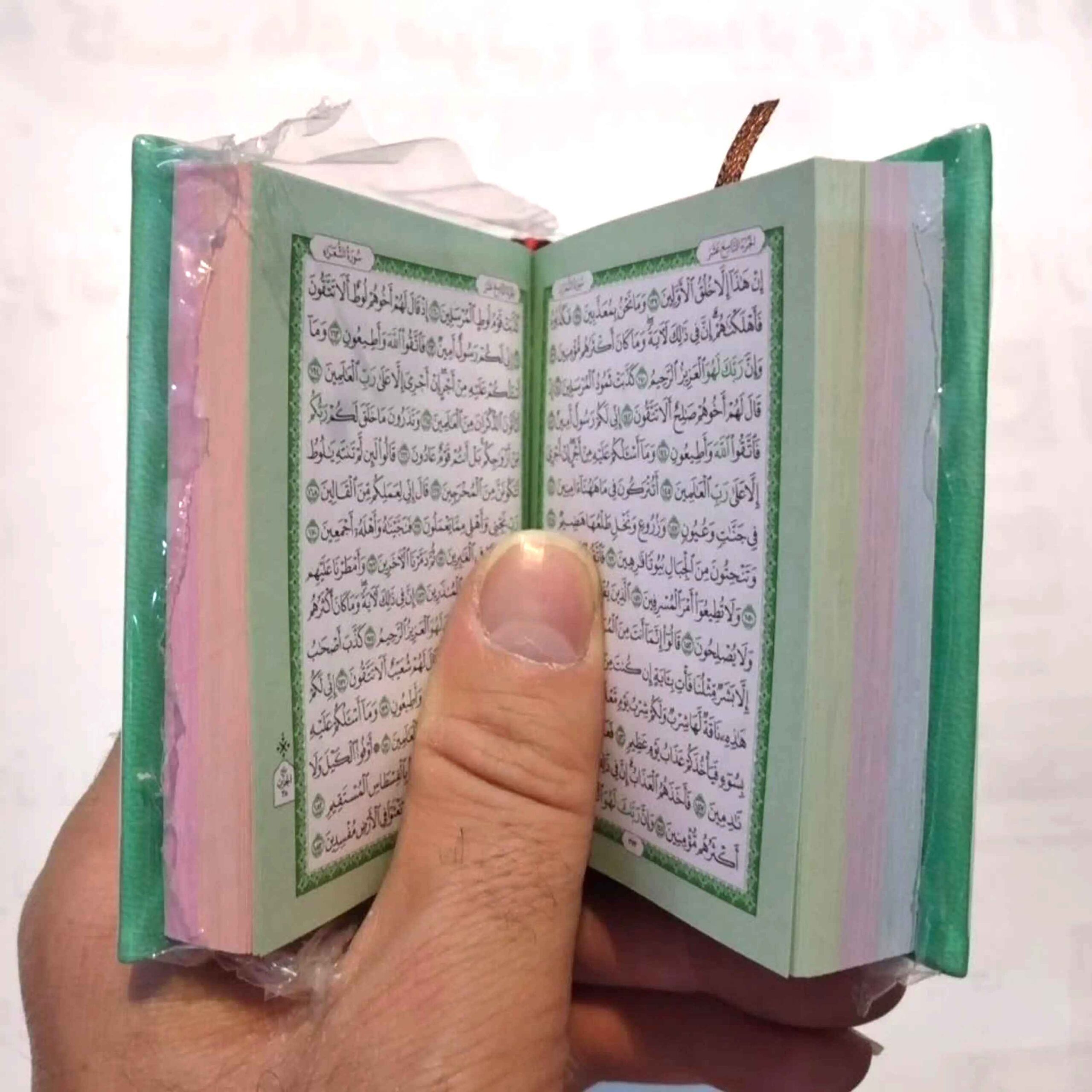 Price and Buy Mini Rainbow Quran with Uthman Taha Script – Perfect Travel Companion with Colorful Pages - Image 5