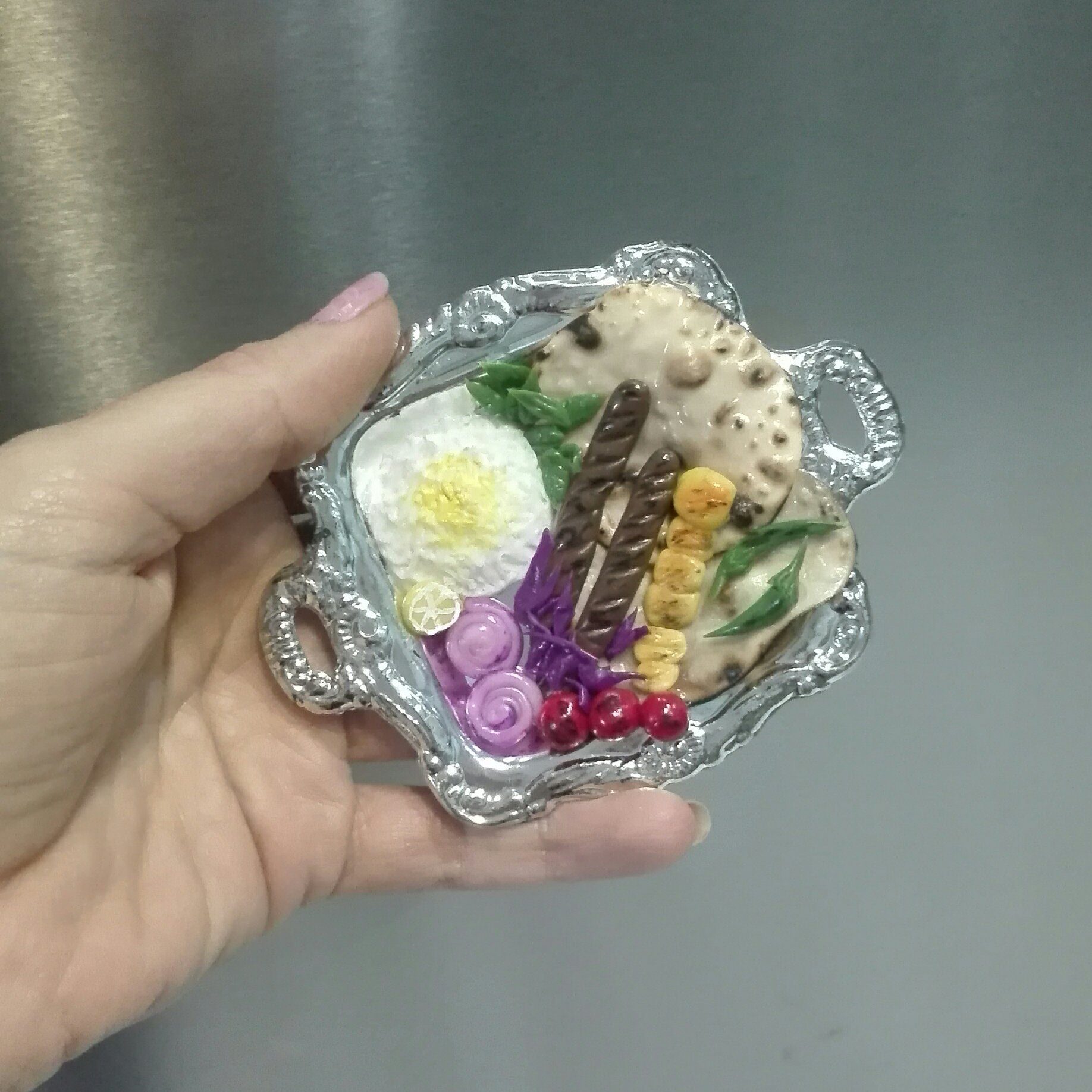 Price and Buy Miniature Kebab Dish Fridge Magnet – Suitable for Cultural Decor Lovers (4x)_6902c7eeec452.jpeg Price and Buy Miniature Kebab Dish Fridge Magnet – Suitable for Cultural Decor Lovers (4x) - Image 1