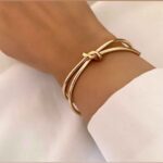 Price and Buy Minimal Knot Cuff Bracelet – Symbol of Strength & Connection for Special Moments - Image 3