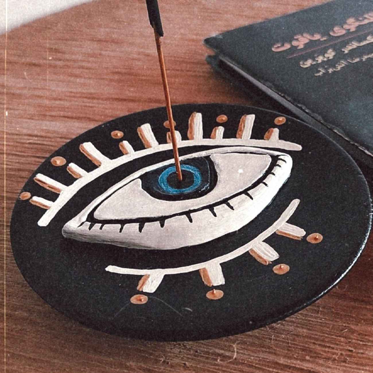 Price and Buy Minimalist Evil Eye Incense Holder – Aesthetic & Energetic Balance in Black_69032d1c83fcf.jpeg Price and Buy Minimalist Evil Eye Incense Holder – Aesthetic & Energetic Balance in Black - Image 1